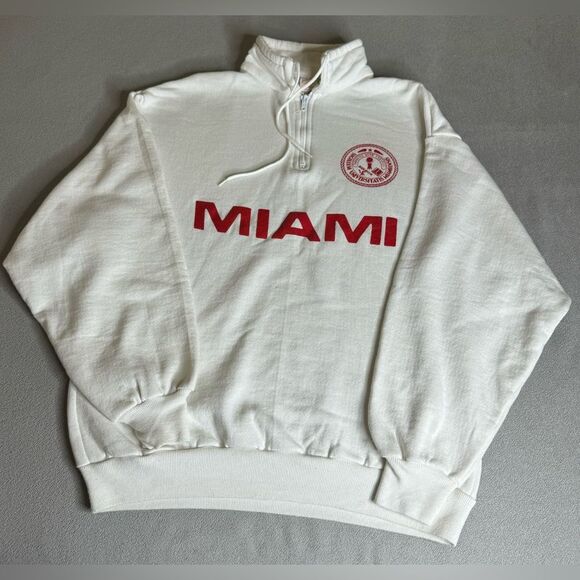 Vintage Miami sigillum universitatis miamiensis Sweatshirt Size M Made in Usa - Picture 1 of 16